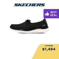 Skechers สเก็ตเชอร์ส รองเท้าผู้หญิง Women On-The-GO Ideal Daydream Shoes - 137061-BKW Goga Mat Plush Machine Washable Stretch Fit Ultra Go