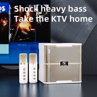 Family KTV Audio Set Dual Microphone Karaoke Machine Portable Wireless Bluetooth Speaker System Integrated Singing Machine
