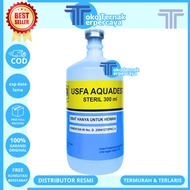 USFA AQUADEST 300ML - Aquades Air Steril untuk Campuran Obat Hewan Ternak