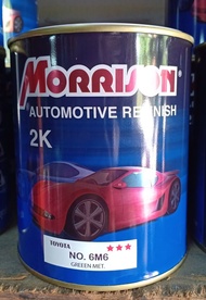 สีพ่นรถยนต์ สีแห้งเร็ว สีอะคริลลิค MORRISON สีมอริสัน 2K TOYOTA (สีโตโยต้า) NO.6M6 (ขนาด 1 ลิตร)