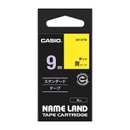 Genuine Casio Nameland Label Writer Tape 9mm XR-9YW with Black Text on Yellow