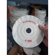 Bánh vải cotton USA trắng/ vàng 50 lớp dùng đánh bóng