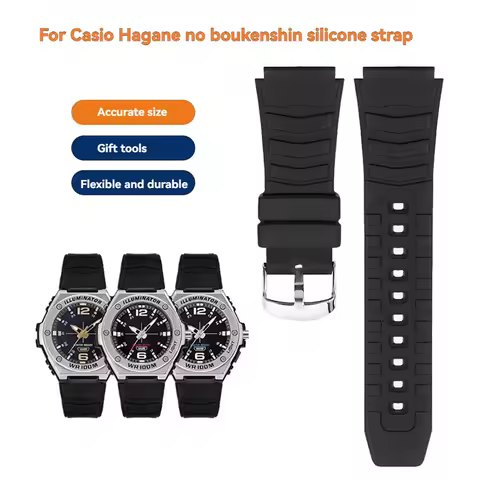 For Casio Strap PRG-80 PAG-80 PRW-1000 PRW-1100 MWA-100H Waterproof Belt 20mm Convex Silicone Rubber