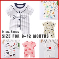 🌷🦖0-12 Bulan Baju Clothing baby Newborn Infant Bayi Boy Girl Cartoon One Piece Rompers Bodysuits Jum