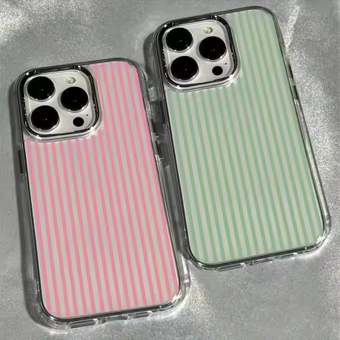 Blue Striped Phone Case For Google Pixel 10 9 8 7 8A 9A XL Pro 4G 5G Transparent Soft Silicone TPU B