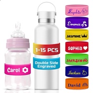 Personalized Baby Bottle Labels Custom Water Bottle Bands with Name Logo Customized Engraved Reusabl
