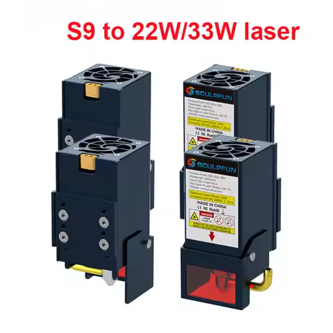 SCULPFUN S9 Upgrade To S30 Ultra 33W/22W Laser Head Module with 32-bit Motherboard High-speed Air As