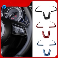 FT  Car Steering Wheel Trim Circle Sequins Cover Sticker For Mazda 2 3 6 Demio CX3 CX-3 CX-5 CX5 CX7