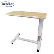 MEDPRO™ Overbed Table with H-Base in Light Brown MEDPRO MEDICAL SUPPLIES