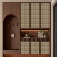 Chinese Style Rattan-Imitation Stickers Entry Cabinet Locker Wardrobe Cabinet Door Cabinet Old Furni
