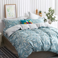 Pure One 100%純棉加大枕套床包組  床墊套 + 枕套組  床包186 x 180cm + 枕套 75 x 45cm 2個  易暖時光