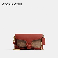 COACH กระเป๋าคล้องมือขนาดเล็กผู้หญิงรุ่น Tabby Wristlet In Signature Canvas สีครีม CK025 B4NQ4