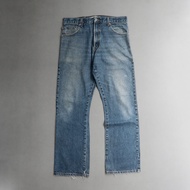 < White Wood 11 > USED LEVIS 517 DENIM American Made Blue Boot Type Trousers