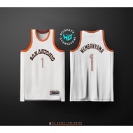 SPURS CITY EDITION HG BASKETBALL JERSEY FULL SUBLIMATION (FREE CUSTOM NAME AND NUMBER JERSEY)