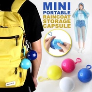 Portable Raincoat Ball Raincoat Emergency Raincoat Keychain - PINK , BLUE , YELLOW , WHITE