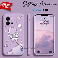 [UV04] SOFTCASE MACARON MOTIF LUCU ASTRONOT VIVO Y35 2022 TERBARU MACARON - SOFTCASE VIVO Y35 2022 M