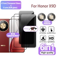 6 IN 1 Film Honor X9D Privacy & Clear Glass Film for Honor X9D X8C X8B X8A X7A X7C X7B X7D X6A X6B X