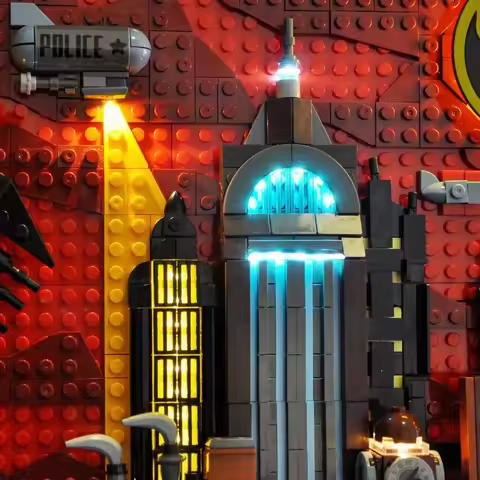 BRIXSPARK DIY LED Lights Kit Compatible with Lego 76271 Gotham City The Animated Series MOC Building