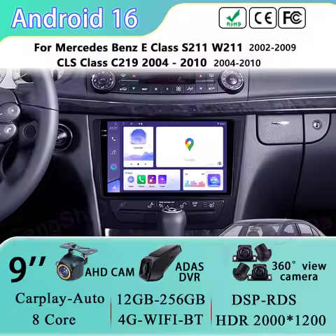 Android For Mercedes Benz E Class S211 W211 2002 - 2009 CLS Class C219 2004 - 2010 Car Radio Multime