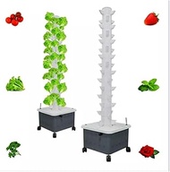 Hydroponics Growing System Indoor Garden Hydroponic Tower Growing Sytem 15 Layer 45 Plants Sites Vertical Hydroponic Tower With Pump And Movable Water Tank Hydroponic Tower-1PC