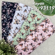 Kain Rayon Silky Motif Bunga 05 meter Rayon Silky 93119 Premium Motif Bunga