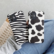Painted Lambskin Milk Zebra Silicone Case iPhone 13 12 11 Pro XS Max X XR 8 7 6 6s Plus SE 2020 Phone Cases