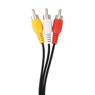 Kabel Konversi PC TV 1.5M 4.9ft 3 RCA Male to 4pin S-Video Male