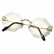 Mint condition □ Cartier CT0344O Signature C de Cartier Octagon Two-Point Rimless Eyeglasses Eyewear
