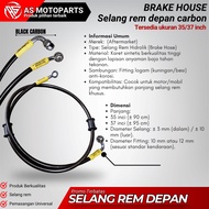 FRONT BRAKE HOSE 90cm-95cm BLACK CARBON BRAKE HOSE FRONT BRAKE HOSE 35 INCH 90 CM CARBON blue