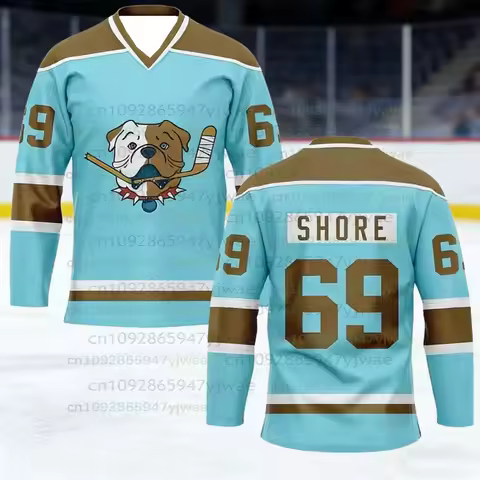 2026 Men Shoresy Shore 69 Sudbury Blueberry Bulldogs Hockey T Shirt Unisex Casual Hip Hop Street V-N