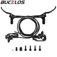 BUCKLOS MTB Brake Set 3 Finger Design Brake Lever CNC Caliper Body 4 Nylon Piston Bicycle Hydraulic 