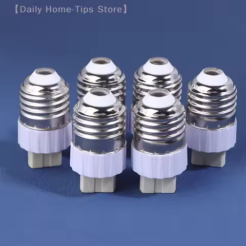 1/6Pcs E27 To G9 Lamp Converter Bulb Adapter Lamp Holder Converter White Conversion Screw Head Bulb
