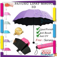 [PREMIUM Original] 3D Magic Umbrella Folding Umbrella 3 Dimensional Magic Rain Anti UVA Cover