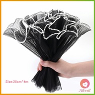 AW กระดาษห่อช่อดอกไม้ ผ้าโปร่งสำหรับจัดช่อดอกไม้ เค้ก 28cmx4m แต่งของขวัญ สไตล์เกาหลี พร้อมส่งในไทย 