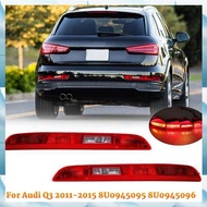 [G V W E] 1Pair Rear Bumper Lower Tail Light Reflector Lamp for Audi Q3 2011-2015 8U0 945 095 8U0945096 Parking Stop Brake Light Replacement Accessories