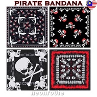 Pirate Jolly Roger Bandana. Biker Scarf Bandana Head Scarf