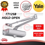 (80KG HOLD OPEN) YALE C7712SB 80KG HEAVY DUTY ADJUSTABLE HOLD OPEN DOOR CLOSER WITH AUTO STOP 88EN3 