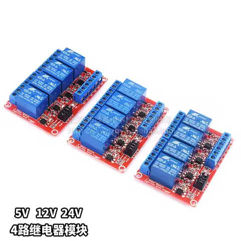 1PCS/Lot 4 Channel 4 Road Relay Module With Optocoupler Isolation Support High And Low Level Trigger