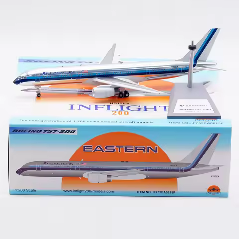 IF752EA0825P Alloy Collectible Plane INFLIGHT 1:200 Eastern Air Lines "Polished" Boeing B757-200 Die