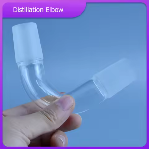 Glass Distillation adapter,Distilling Head,75 Degrees bend Standard Ground Mouth.Standard mouth 24/2