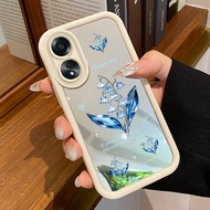 Casing HP OPPO A58 4G A78 4G A58 5G A78 5G A58x 5G A1x 5G A2x 5G Case Casing Blue Bell Pattern Silic