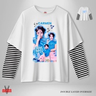 MACDEER CARMEN HEARTS2HEARTS White Double Layer Sleeve black Oversize PREMIUM H2H 7-8