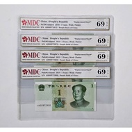 Grading (MDC 69 GPQ) China 1 Yuan Paper 2019 Years