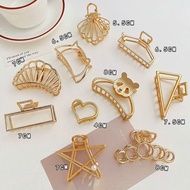 Korean crab claw hairpin for beautiful women, hottrend Acantha metal Cute hair bunbag with 3 teeth, 