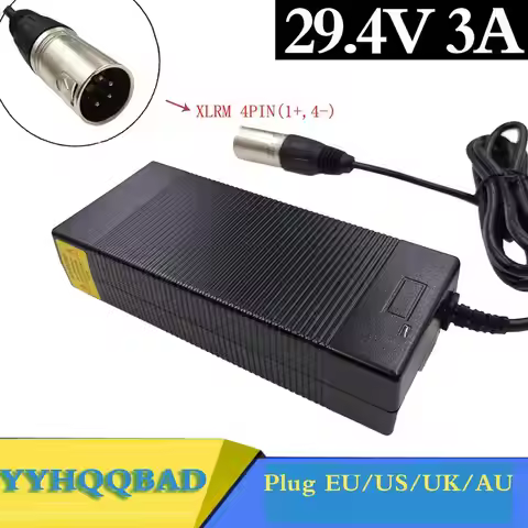 29.4v3a lithium battery charger 7 Series 29.4V 3A charger for 24V battery pack electric bike lithium