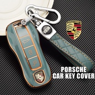 Porsche Car Key Case Cayenne Protective Case Panamera TPU Key Cover for Taycan 911 Macan Boxser acce