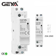 GEYA Din Rail Automatic Household Contactor AC220V 2P 25A 1NO/1NC/2NO/2NC/1NO1NC 50/60Hz