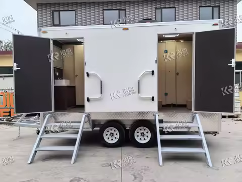 China Factory Online Store Hot Sale Camper Restroom Trailer With Toilet Portable Toilet Trailer