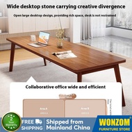 Wonzom Solid Wood Study Table Large Desktop Computer Table Increase In Height Study Desk e0a28