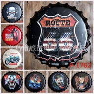 Seni Logam MJ66 Hotel Kafe Penutup Botol Motosikal Lebuhraya Hiasan Amerika Kraf Logam Berat 9V18